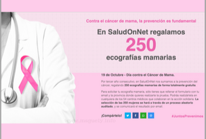 250 ecografías mamarias gratis