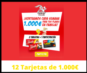 Sorteo 12 tarjetas Nestle 1000 euros