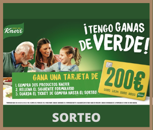 Sorteo Knorr Tarjeta 200 euros
